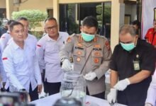 Polda Kalteng Musnahkan 1 Kg Sabu Jaringan Kalsel-Kalbar