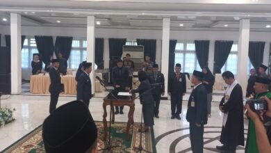 Pj Bupati Barito Utara Lantik 2 Pejabat Baru