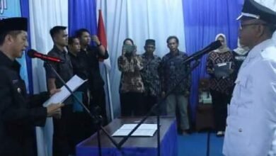 Ating. J Resmi Jabat Kepala Desa Pendreh