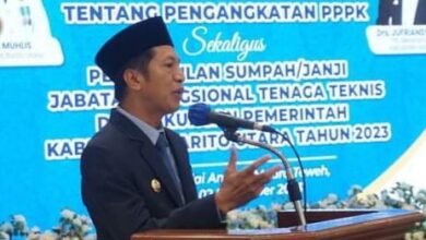 Pj. Bupati Barito Utara Serahkan SK dan Ambil Sumpah PPPK