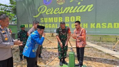 Kasad Resmikan Sumur Bor TNI Manunggal Air di Murung Raya melalui Video Conference