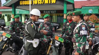 Prajurit Kodim 1013/Mtw Ditempa Kedisiplinan dan Tertib Hukum