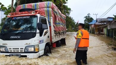 Ini Titik Lokasi Banjir di Gunung Timang, Jalan Kandui-Batu Raya Terparah
