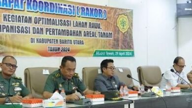 Pemkab Barito Utara Gelar Rakor Optimalisasi Lahan Rawa, Pompanisasi dan PAT Padi Tahun 2024