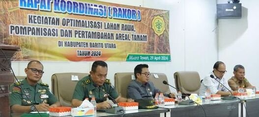 Pemkab Barito Utara Gelar Rakor Optimalisasi Lahan Rawa, Pompanisasi dan PAT Padi Tahun 2024