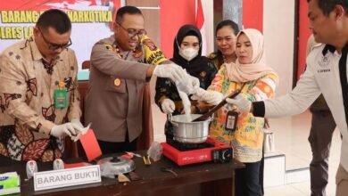 Polres Lamandau Musnahkan 195,50 Gram Sabu