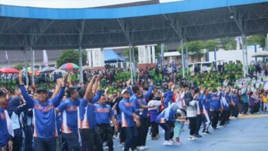 Kabupaten Barito Utara Semarakkan HUT ke-74 dengan Senam Masal dan Jalan Sehat