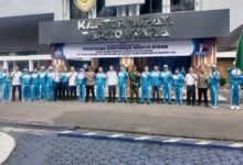 Pj. Bupati Barito Utara Lepas Kontingen Seleksi Pra Pekan Olahraga Pelajar Nasional