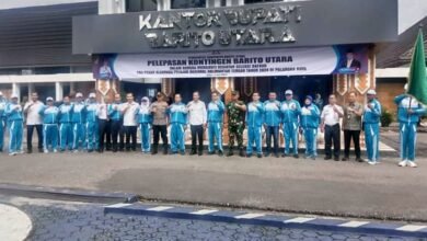 Pj. Bupati Barito Utara Lepas Kontingen Seleksi Pra Pekan Olahraga Pelajar Nasional