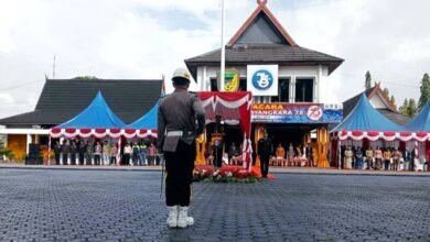 Pemkab Barito Utara Ikuti Upacara Gabungan HUT Bhayangkara Ke-78