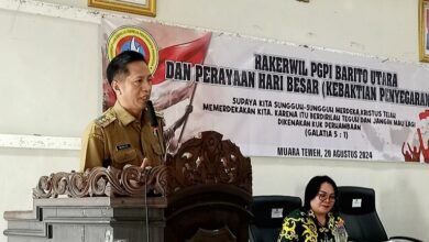 Pj Bupati Barito Utara Beri Sambutan Sekaligus Membuka Rakerwil PGPI di Aula Bappeda Litbang