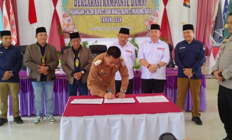 Pj Bupati Murung Raya Buka Deklarasi Kampanye Damai Pilkada 2024