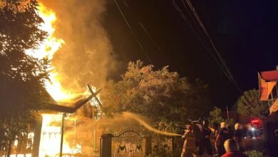 Rumah di Barito Utara Hangus Terbakar Saat Ditinggal Pergi Penghuninya