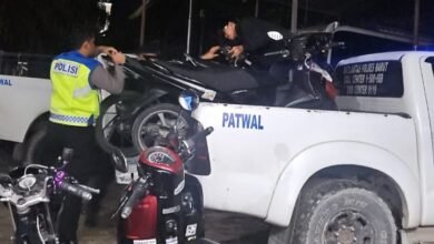 Satlantas Polres Barito Utara Tindak Balap Liar, 19 Motor Diamankan