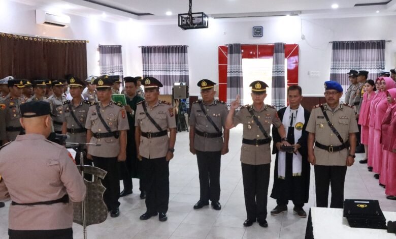 Empat Pejabat Baru Polres Barito Utara Sertijab