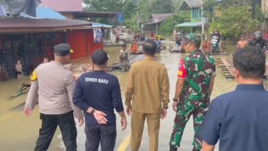 Tinjau Lokasi Banjir di Jambu, Pj Bupati Barito Utara Sampaikan Hal Ini