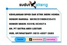 Kehilangan BPKB dan STNK Merk Honda