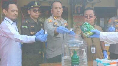 Polres Gunung Mas Musnahkan 60,13 Gram Sabu dari Tiga Tersangka