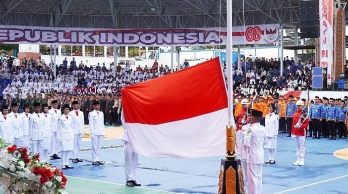 Upacara HUT ke-80 Kemerdekaan RI di Barito Utara