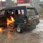 Kebakaran Mobil Pelansir Usai Isi BBM di SPBU Pramuka