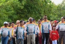 Semarakkan Hari Jadi Barito Utara, Pemkab Gelar Jalan Sehat dan Senam Massal