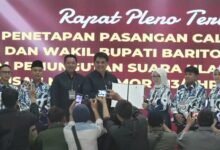 KPU Barito Utara Tetapkan Shalahuddin-Felix Pasangan Bupati dan Wakil Bupati Terpilih