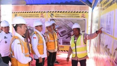 Indra Gunawan Pimpin Pemancangan Perdana Gedung Polres Barito Utara