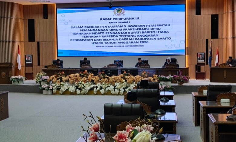 Jawaban Pemerintah Disampaikan, Raperda APBD Barito Utara 2026 Akan Dibahas Lanjut