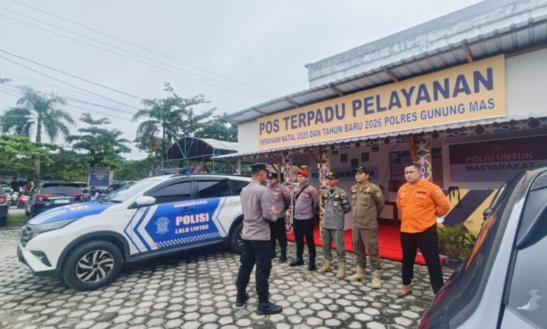 Amankan Nataru 2025, Polres Gunung Mas Siaga di Pusat Kota Kurun