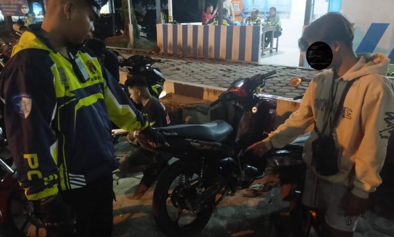 Respons Aduan Warga, Satlantas Polres Gunung Mas Tertibkan Balap Liar dan Knalpot Brong