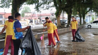 Polres Gunung Mas Gelar Korve Massal di Taman Kota Kuala Kurun