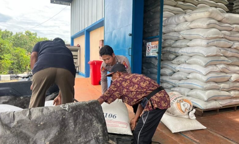 Polsek Tewah Serahkan Hasil Panen Jagung Hibrida Kwartal IV ke Bulog