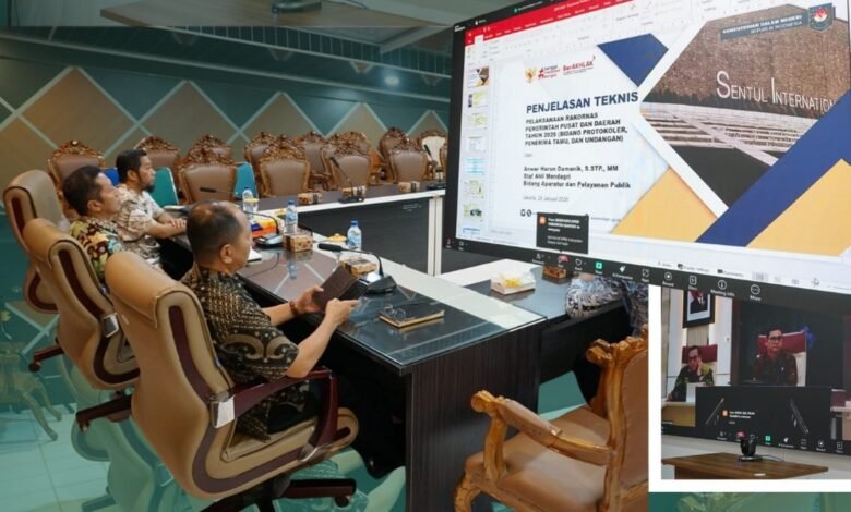 Sekda Barito Utara Ikuti Rapat Koordinasi Bersama Itjen Kemendagri