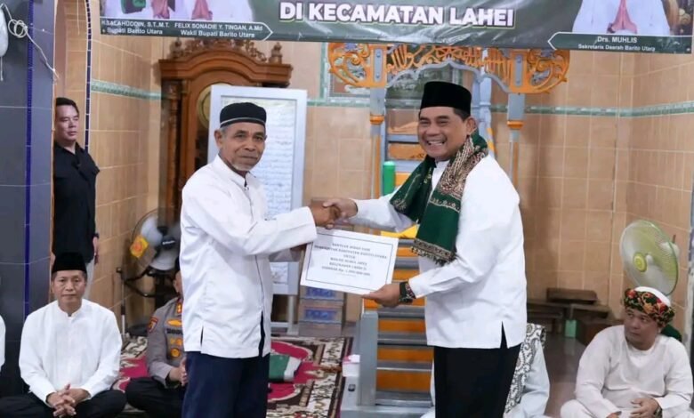 Bupati Barito Utara Salurkan Hibah Rp 1 Miliar untuk Masjid Nurul Ahya