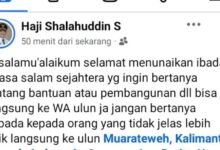 Akun Facebook Palsu Catut Nama Bupati Barito Utara, Modus Bantuan dan Umroh