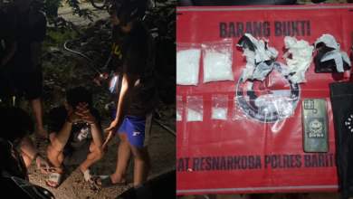Polres Barito Utara Gulung Pengedar Sabu di Eks Lokalisasi Merong