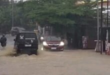 Curah Hujan Tinggi, Sejumlah Titik Jalan di Muara Teweh Tergenang Air