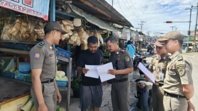 Satpol PP Barito Utara Sosialisasikan Perda Ketertiban Pasar dan Trotoar