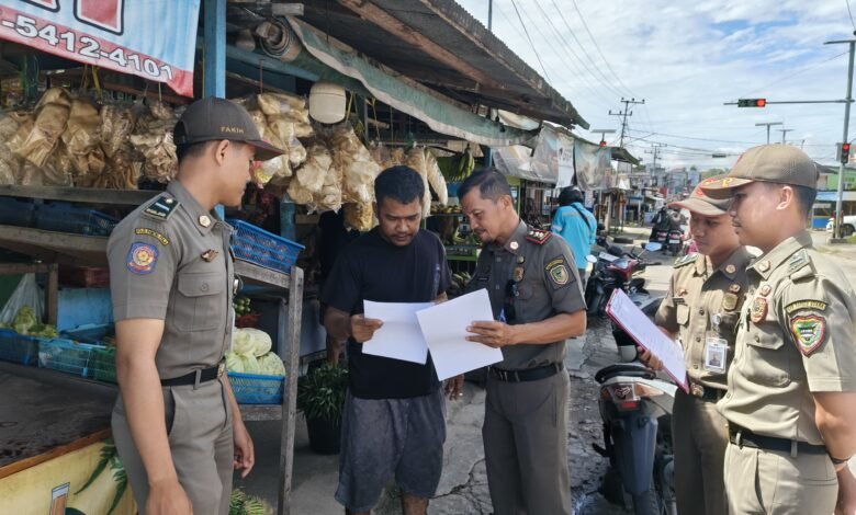 Satpol PP Barito Utara Sosialisasikan Perda Ketertiban Pasar dan Trotoar