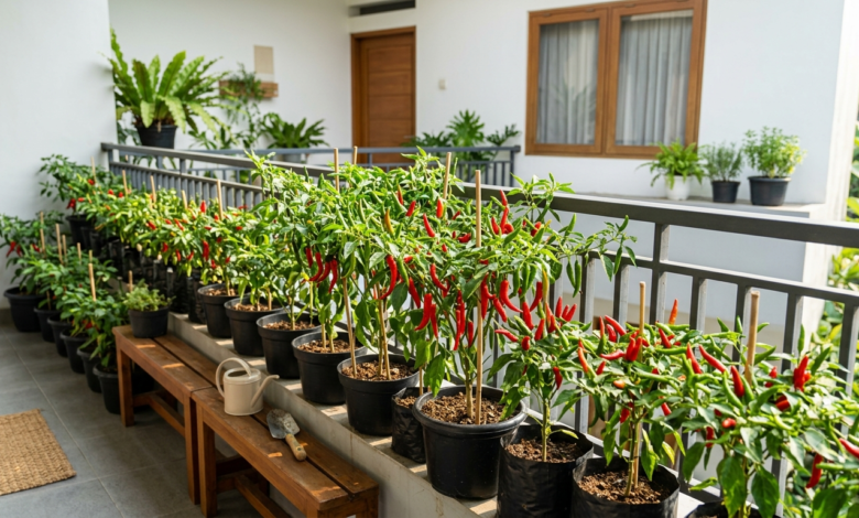 Lahan Terbatas Bukan Halangan! Ini Cara Menanam Cabai di Halaman Rumah Sempit agar Berbuah Lebat Lahan Terbatas Bukan Halangan! Ini Cara Menanam Cabai di Halaman Rumah Sempit agar Berbuah Lebat