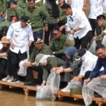 Pemkab Barito Utara Lepas Puluhan Ribu Benih Ikan Lokal di DAM Trinsing
