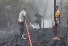 Karhutla Dekat Pemukiman, Polsek Montallat Imbau Warga Stop Bakar Lahan